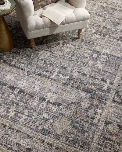 Vista 64 de Loloi Jean Stoffer Katherine Collection KES-02 Ocean/Coral 2'-7'' x 10'-0'', .25" Pile Height, Runner Rug