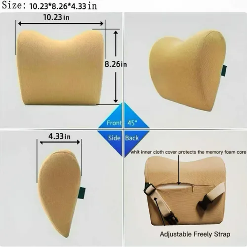 Vista 3 de Almohada para el cuello del automóvil, cojín para reposacabezas de automóvil, almohada con memoria para asiento interior del automóvil, almohada