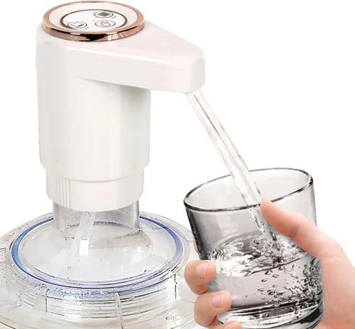 Dispensador de agua para botella de 5 galones, bomba de agua automática, bomba de agua eléctrica portátil de carga USB para 2-5 galones, con dos