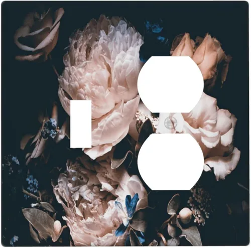 Vista 69 de Cubierta de placa de pared dispositivo duplex de 1 banda de mármol abstracto en arte interruptor de luz de salida eléctrica de cara fluida azul