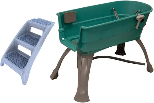 Vista 5 de Booster Bath - Baño grande y elevado para mascotas, L, Lila