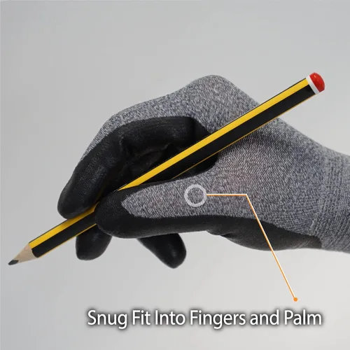 Vista 4 de DEX FIT Prime - Guantes de trabajo de nitrilo FN331 ajuste elástico cómodo 3D revestimiento de nitrilo de espuma duradera agarre potente compatible
