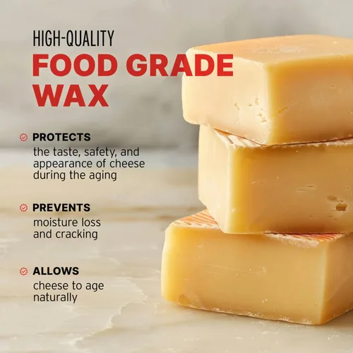 Vista 3 de Blended Waxes, Inc. Bloque de cera de queso para hacer queso, cera premium totalmente refinada para hacer queso