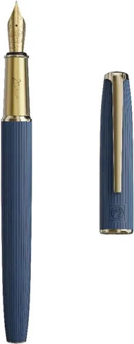 Vista 34 de erofa Picasso 916 - Pluma estilográfica negra mate con caja, bolígrafo de caligrafía doblada de titanio negro