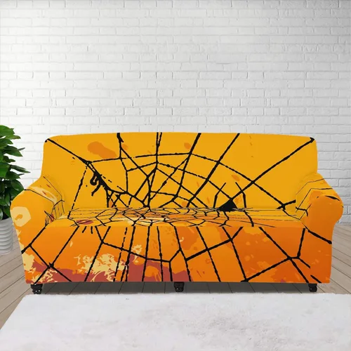 Vista 11 de Boatee Funda elástica para sofá con diseño de murciélago y luna de Halloween, funda de sofá suave, lavable, protector de muebles con parte inferior