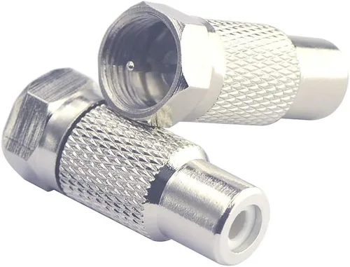 Vista 4 de VCE Paquete de 2 adaptadores Atari, Phono RCA hembra a F macho RF conector coaxial adaptador para Atari 26007800 SegaColecoCommodore sistema de juego