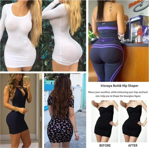 Vista 5 de Irisnaya Bragas moldeadoras para mujer con control de cuerpo, moldeador de glúteos, acolchado, realzador de cadera, sin costuras, ropa