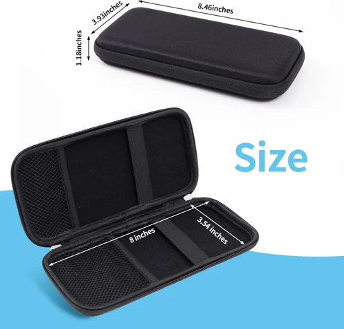 Vista 3 de iDream365 Estuche Duro Mejorado para Lápices para Adultos, Estuche Resistente para Bolígrafos con Cremallera - Gris