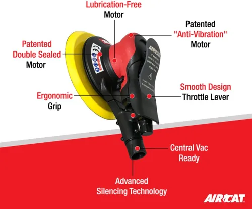 Vista 2 de AIRCAT 6700-5-336CV Central Vac Orbital Palm Sander, 11,000 RPM