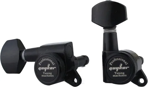 Vista 2 de Guyker Afinadores de bloqueo de guitarra (3L + 3R Handed) – Clavijas de afinación de cuerda de bloqueo 1:18 Cabeza de máquina con mango hexagonal