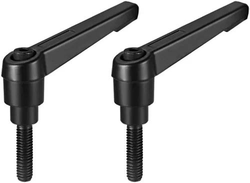 Vista 16 de uxcell - Juego de 2 tiradores ajustables de palanca de sujeción con botón macho roscado