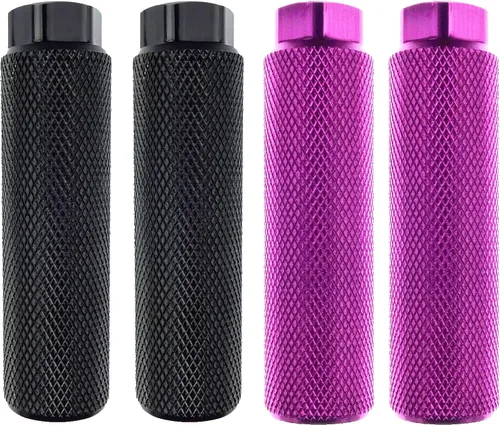 Vista 14 de 2 pares de reposapiés de aleación de aluminio para bicicleta de montaña, clavijas de acrobacias traseras, compatibles con ejes de 3/8 pulgadas