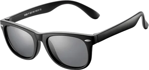 Azorb - Lentes de sol polarizados para niños y niñas, armazón flexible de goma TPEE para niños y niñas de 3 a 10 años, 100% protección UV