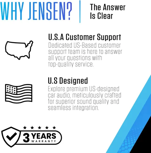 Vista 5 de JENSEN MPR210 Radio estéreo para coche LCD de 7 caracteres con DIN único Asistente de presión para hablar Llamadas manos libres y transmisión