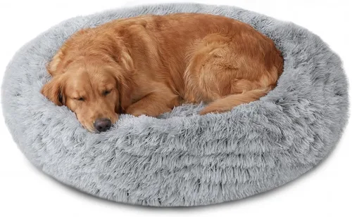 Vista 42 de JOLLYVOGUE Cama Calmante para Perros Pequeños - Cama para Perros Pequeños en Forma de Dona Lavable de 23 Pulgadas para Gatitos y Cachorros, Camas