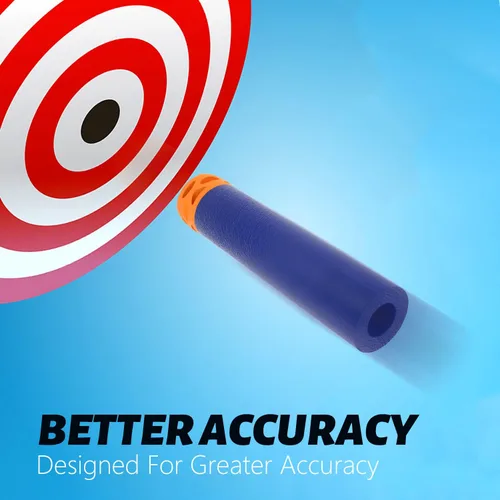 Vista 4 de EKIND 200 balas de espuma suave con punta de 2.8 pulgadas para pistolas Nerf N Strike, Azul