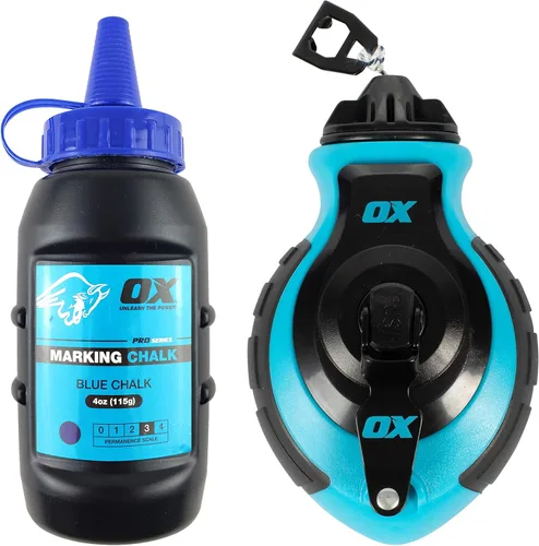 Vista 11 de OX Tools OX-P027731 - Línea de tiza de 100 pies de grosor, gancho curvo, relación de engranajes 6:1, mango de metal, carga superior fácil