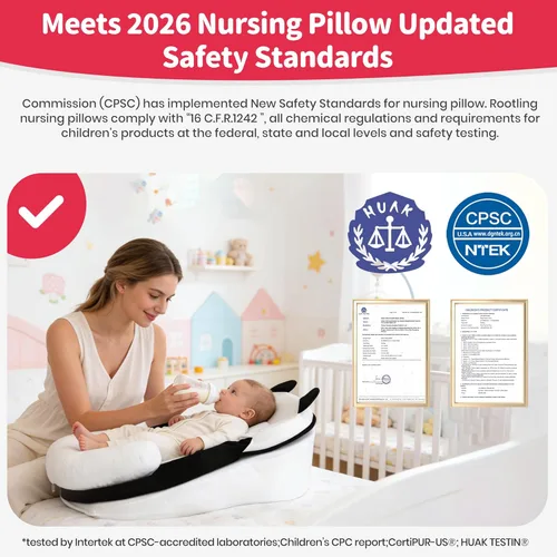 Vista 2 de Rootling Almohada de Alimentación para Bebé, Almohada de Alimentación Anti-Desbordamiento para Reducir las Regurgitaciones, Almohada de Lactancia