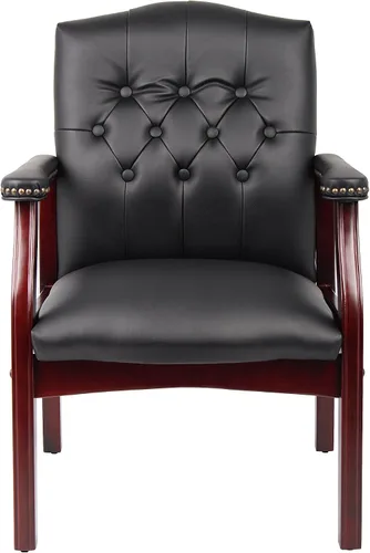 Vista 7 de Boss Office Products Ivy League - Silla ejecutiva para invitados, vinilo, color negro