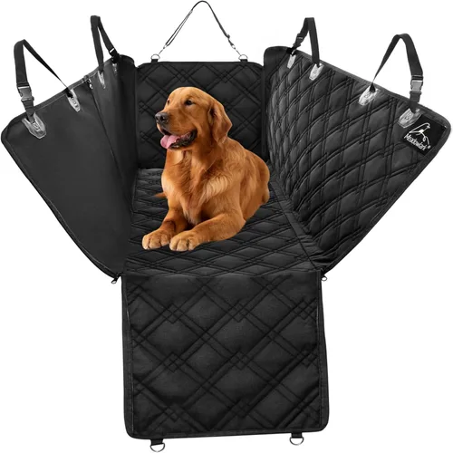 Vista 5 de Meadowlark Funda de asiento de coche para perro con hamaca de alta calidad, protector de asiento de automóvil, antideslizante, material para perro