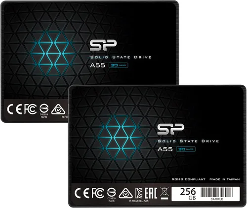 Vista 10 de Silicon Power 256GB SSD 3D NAND A55 SLC Cache Performance Boost SATA III de 2.5 pulgadas unidad de estado sólido interno SU256GBSS3A55S25AH