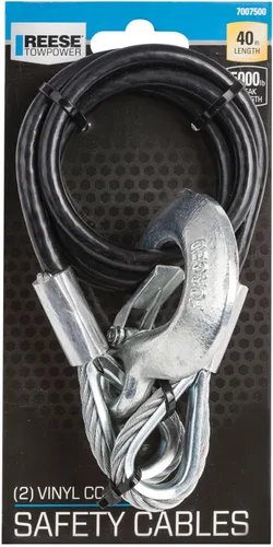 Vista 2 de Reese Towpower 7007500 - Cable de seguridad, 40 pulgadas, color negro