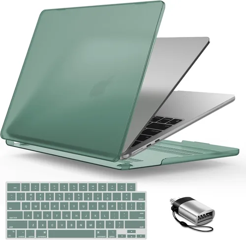 Vista 21 de IBENZER Funda para MacBook Air de 15 pulgadas 2026 2025 2024 2023 M5 M4 M3 M2 Modelo A3448 A3241 A3114 A2941, carcasa rígida y cubierta de teclado