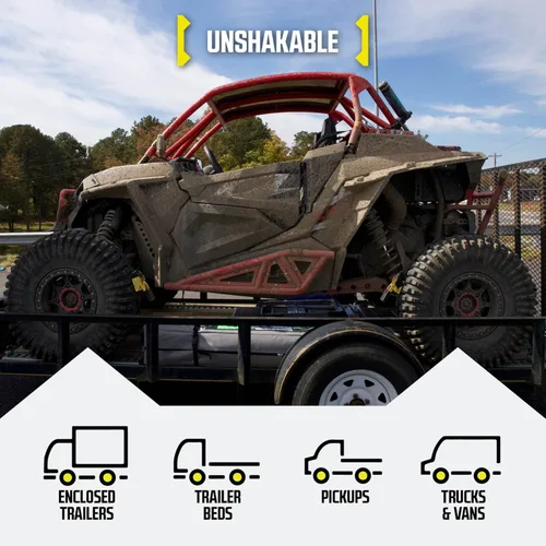 Vista 5 de DC Cargo Mall Correas de trinquete retráctiles automáticas (paquete de 4) de 1 pulgada x 6 pies, resistentes, resistencia a la rotura de 1,522