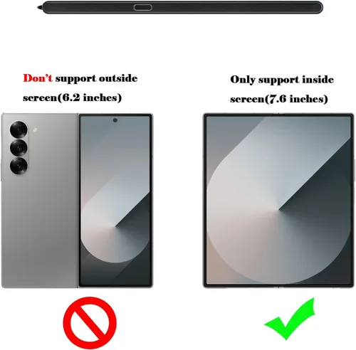 Vista 4 de 2 unidades Galaxy Z Fold 6/5 S Pen Fold Edition para Samsung Galaxy Z Fold 6/5 Slim S Pen para Samsung Galaxy Z Fold 6 S Pen Z Fold 5 Stylus Pen