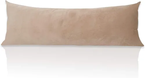 Vista 43 de StangH Funda de almohada de terciopelo suave para cabello y piel, tamaño Queen (beige camello, 20 x 30 pulgadas) juego de 2, fundas de almohada
