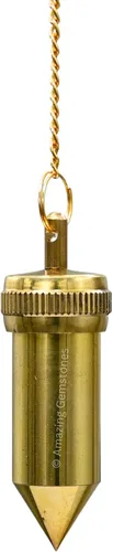 Vista 8 de Péndulos de metal curativos de Amazing Gemstone para adivinación, cúpula dorada de acero de cobre de alta energía, péndulo de bronce, péndulos