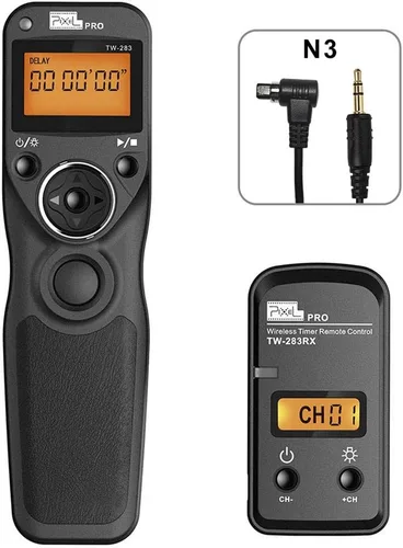 Vista 16 de Obturador remoto inalámbrico compatible con Nikon, Pixel TW-283 DC2 Control remoto inalámbrico compatible con Nikon Z7 Z6 Df D90 D7500 D3300 D3100