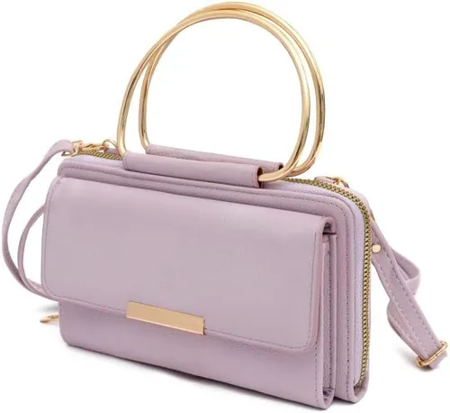 EVVE Bolso de mano pequeño con asa superior, bolso cruzado moderno para teléfono celular para mujer