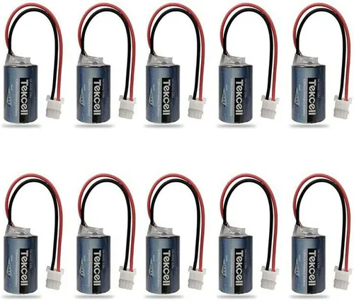 Paquete de 10 baterías de litio de 3.6 V 1200 mAh SB-AA02 para Tekcell SB-AA02 3.6V 1/2AA batería de litio con enchufe