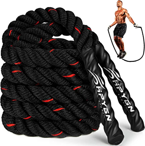HPYGN Cuerda de saltar, cuerda de saltar pesada para hombres y mujeres, 2.8 libras, 3.8 libras, 5 libras, cuerda de saltar pesada para ejercicio,