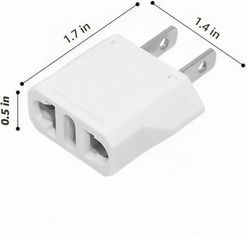 Vista 6 de GRLRCR - Paquete de 2 adaptadores de enchufe de EE. UU., UE AU CN a Estados Unidos, adaptador de enchufe de viaje, convertidor de corriente