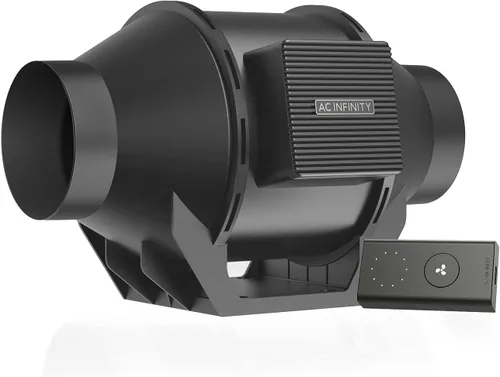 Vista 12 de AC Infinity CLOUDLINE T4, ventilador de conducto en línea silencioso de 4 pulgadas con control de velocidad de termostato, para calefacción