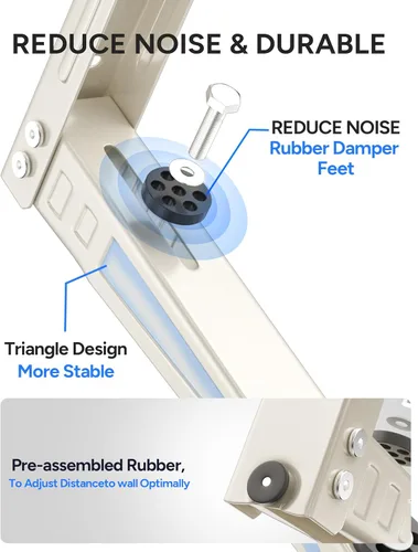 Vista 2 de Soporte de montaje en pared para minisplit dividido, soporte de pared resistente para sistemas de bomba de calor de aire acondicionado de 7000 Btu a