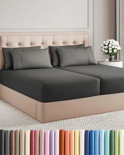 Vista 23 de Juego de sábanas Twin de 4 piezas - Cómodo, transpirable y refrescante - Juego de ropa de cama de lujo de hotel ultrasuave con bolsillos profundos