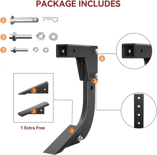 Vista 2 de YITAMOTOR Heavy Duty Hitch Mounted Trencher Fits 3 Point Hitch, Hitch Lawn Ripper w/ 2" Receiver for ATV/UTV Tractor, Subsoiler, 16" Rigid Drop