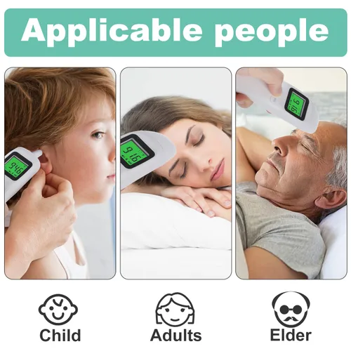 Vista 3 de Termómetro de frente Bluetooth para adultos y niños, conexión inalámbrica (iOS y Android), termómetro para teléfono inteligente, aplicación