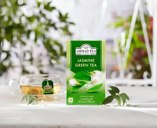 Vista 7 de Ahmad Tea Green Tea, Jasmine Romance, 20 unidades (paquete de 6) - Sin cafeína y sin azúcar