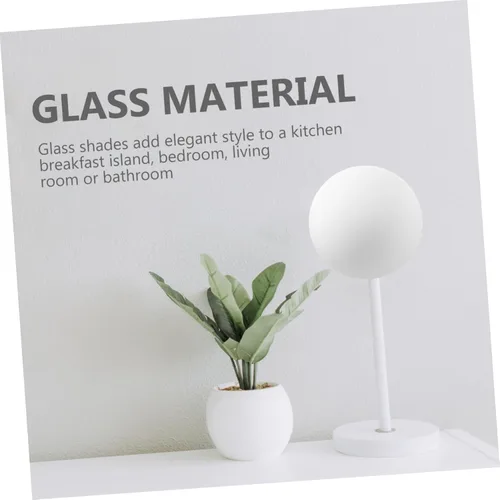 Vista 8 de Lámpara de globo de vidrio para lámpara de cristal, pantallas de repuesto, cubiertas de luz de burbuja redonda, protector de bombilla para pared
