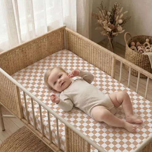 Vista 13 de Sábanas Florales para Moisés de Niña Paquete de 3, Sábana Ajustable para Colchón Transpirable y Cómoda, Moisés de Viaje Elástico y Moderno, Sábanas