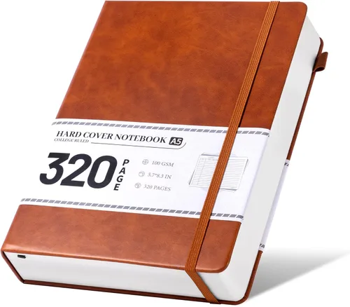 Vista 14 de CAGIE Cuaderno de cuadrícula de cuadrícula con puntos y balas, color negro A5