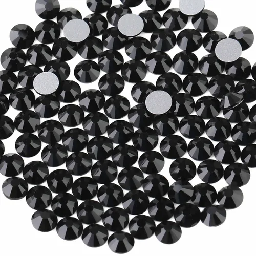 Vista 72 de Beadsland 288 diamantes de imitación de cristal con parte trasera plana, gemas redondas para arte de uñas y manualidades, pegamento, topacio, SS30