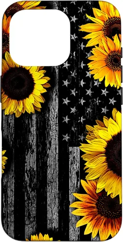 Vista 19 de American Flag with Sunflowers Case for iPhone 17