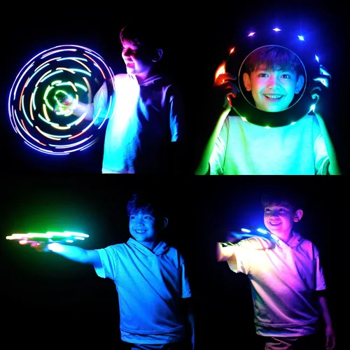 Vista 4 de TOSY Flying Ring - 36 RGB Multicolor or 12 Monocolor LEDs, Super Bright, Lost Mode, Auto Light Up, Christmas Stocking Stuffers Gift for
