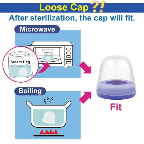 Vista 6 de Maymom Tapas de cúpula para anillo de cuello de boca ancha Lansino, anillo de cuello de boca ancha Spectra, anillo de cuello de boca ancha