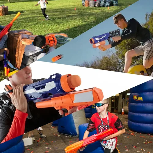 Vista 6 de EKIND Paquete de 8 mega repuestos de misiles para lanzacohetes de juguete, munición de espuma compatible con Nerf N-Strike Elite Series